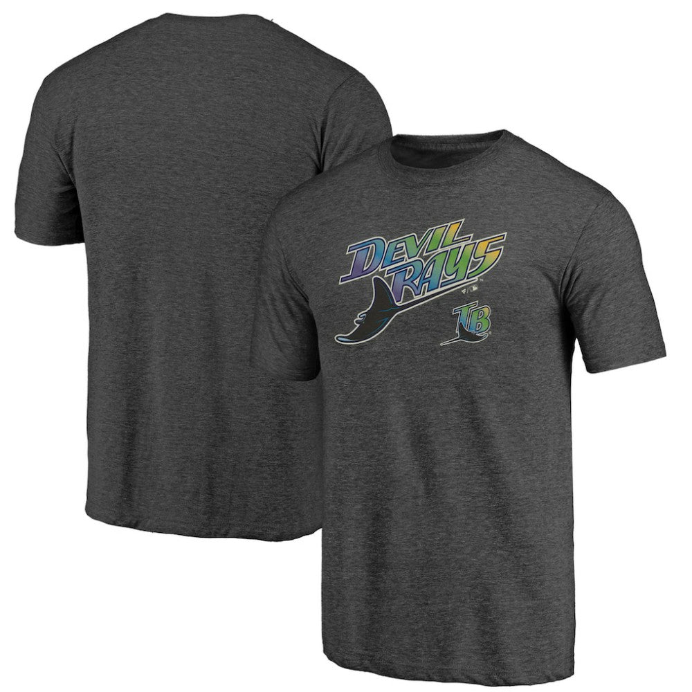 Tampa Bay Rays Cooperstown Series Sweep Tri-Blend T-Shirt - Charcoal T-shirts
