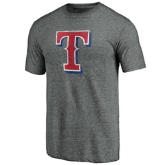 Texas Rangers Weathered Official Logo Tri-Blend T-Shirt - Heather Gray T-shirts