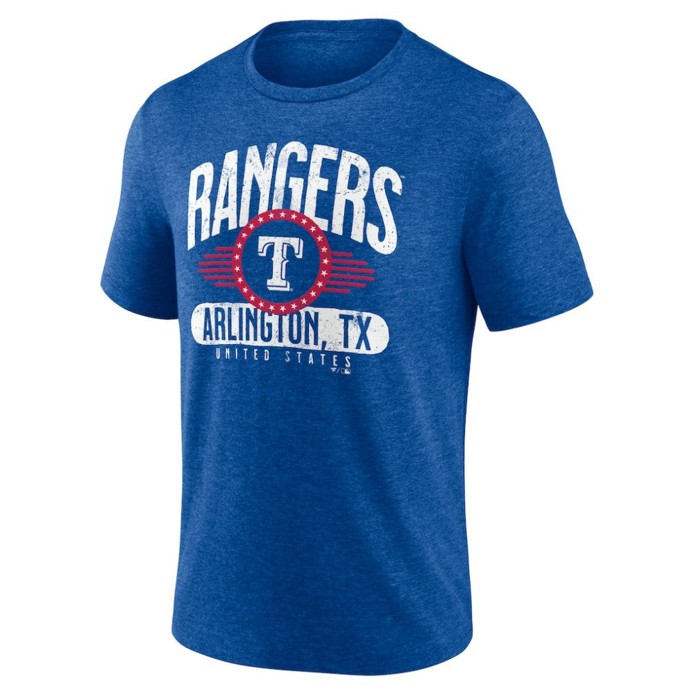 Texas Rangers Badge of Honor Tri-Blend T-Shirt - Royal T-shirts