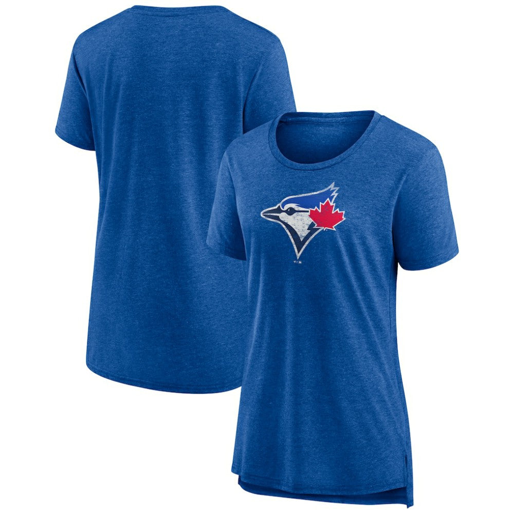 Toronto Blue Jays Women's Weathered Official Logo Tri-Blend T-Shirt - Royal T-shirts