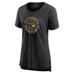 Pittsburgh Steelers Women's Steel City Tri-Blend T-Shirt Charcoal
