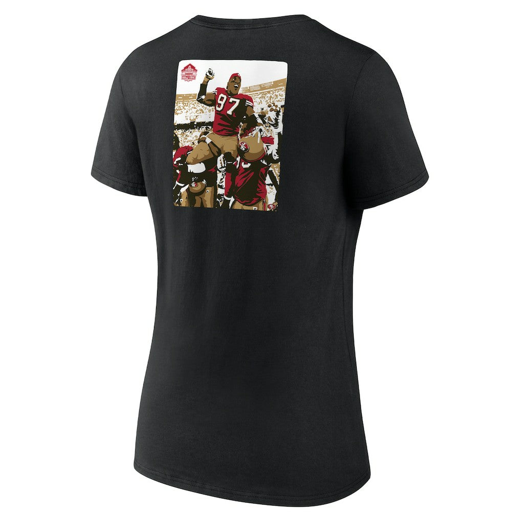 Bryant Young San Francisco 49ers Women's Hall of Fame V-Neck T-Shirt Black