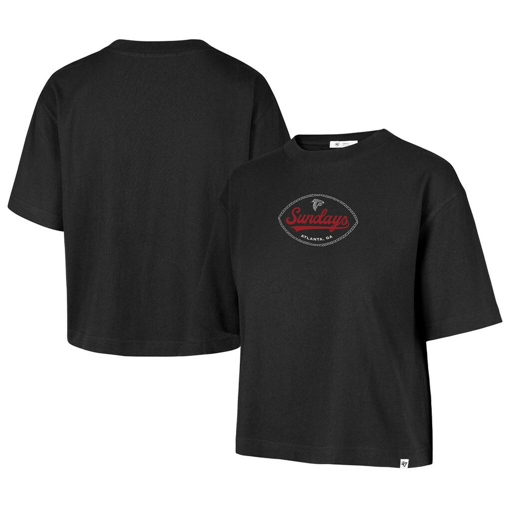 Atlanta Falcons '47 Women's Windthrow Reed City Sundays T-Shirt Black