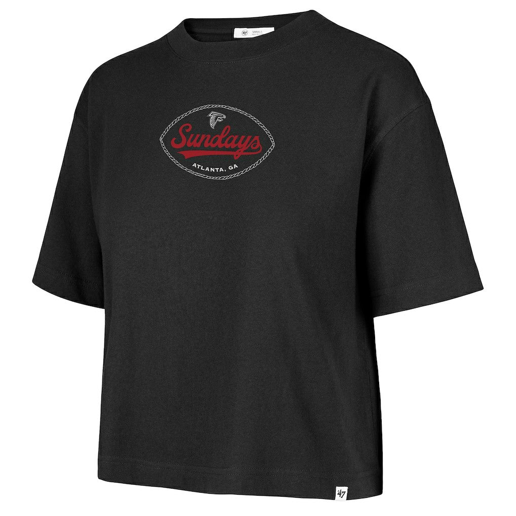 Atlanta Falcons '47 Women's Windthrow Reed City Sundays T-Shirt Black