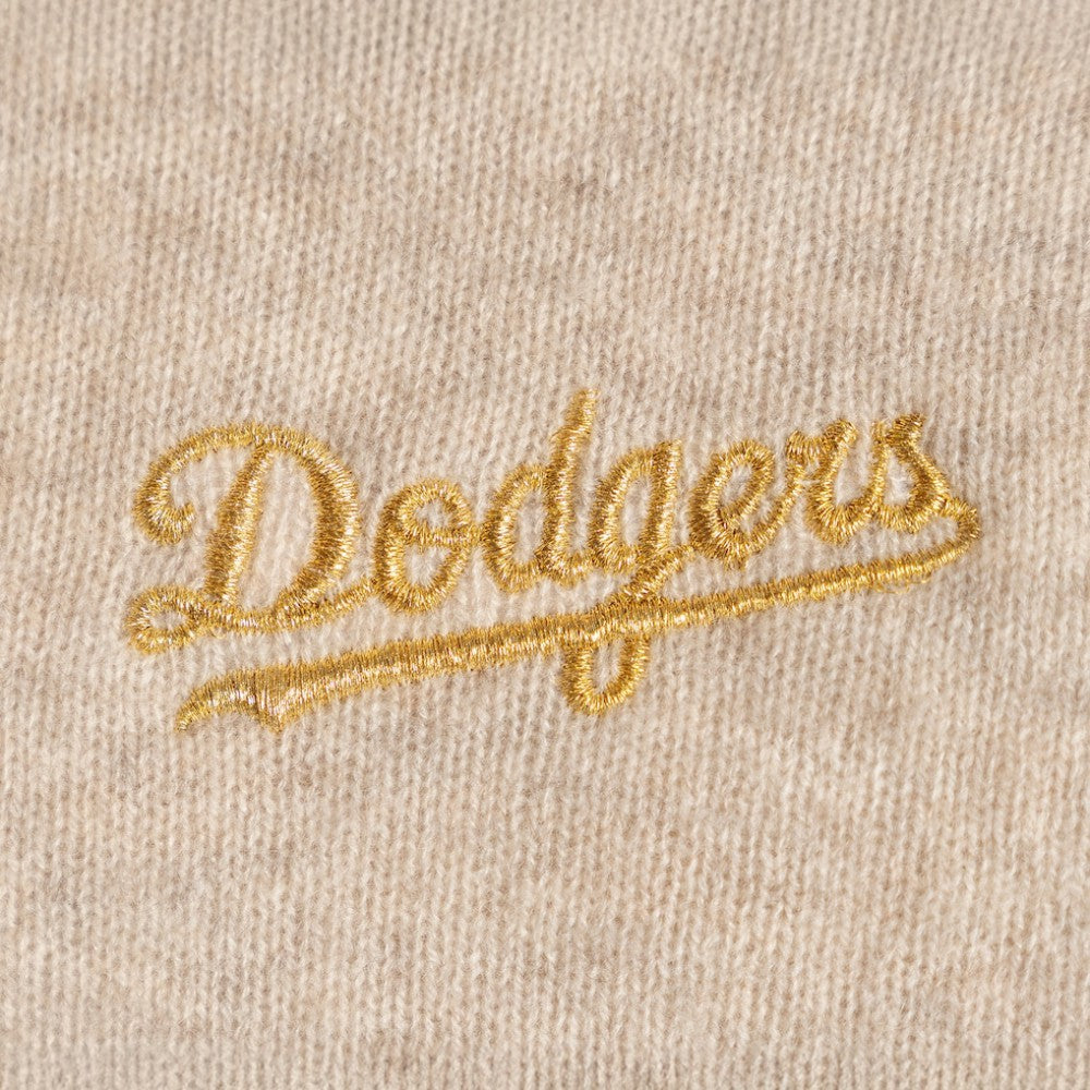 Los Angeles Dodgers Lusso Women's Beatriz Cashmere Pullover Hoodie - Natural Hoodies