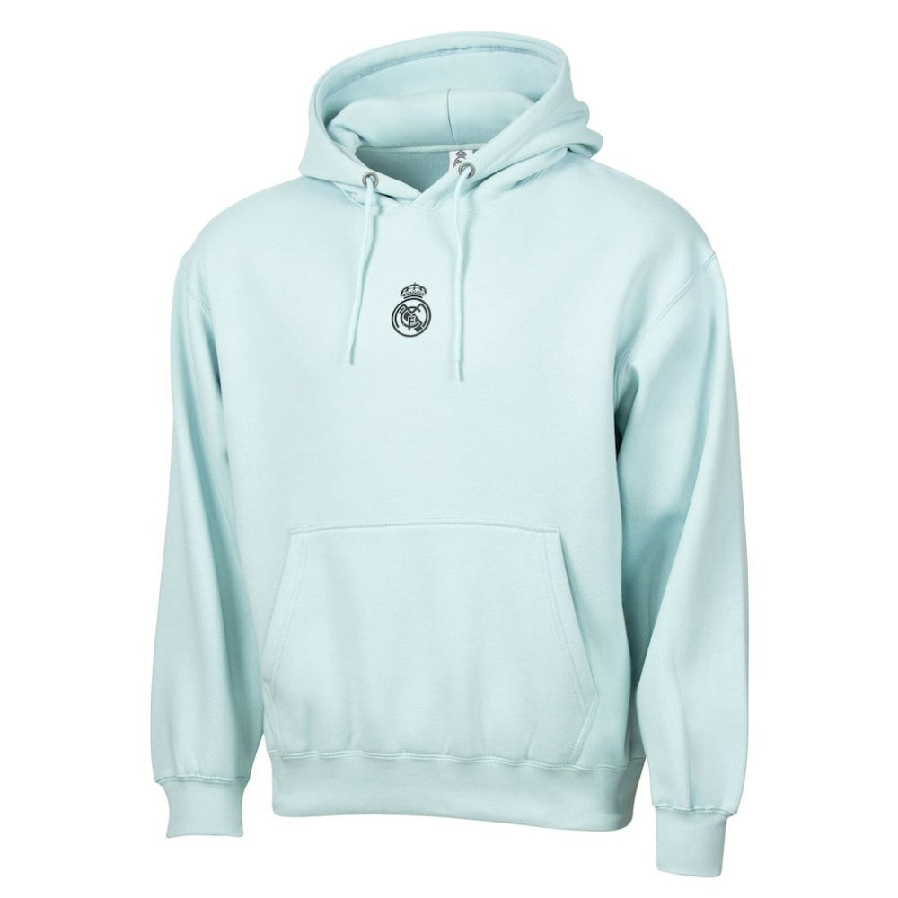Real Madrid Sport Design Sweden Streetwear Relaxed Pullover Hoodie Light Blue