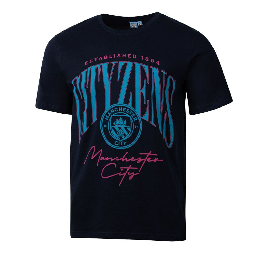 Manchester City Sport Design Sweden Hometown Hero Graphic T-Shirt Navy