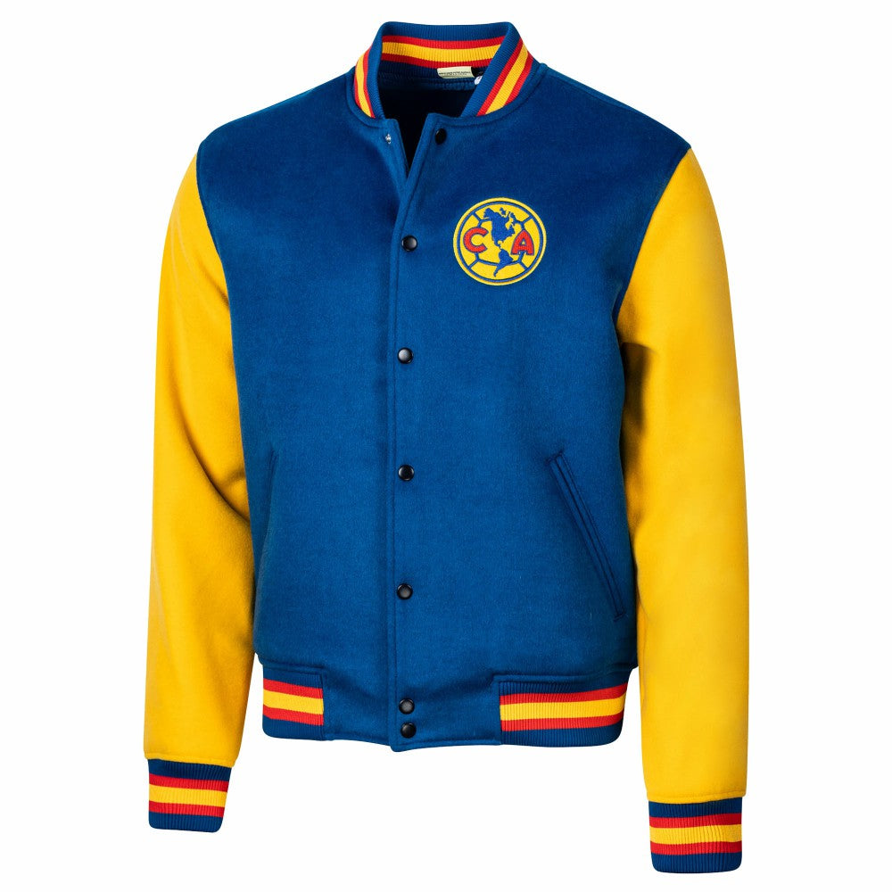 Club America Sport Design Sweden Free Kick Wool Varsity Jacket Royal