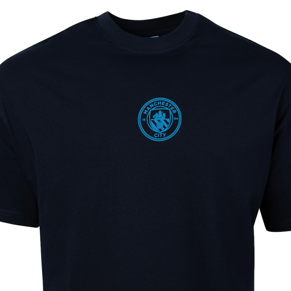 Manchester City Sport Design Sweden Youth Game Day Graphic T-Shirt Navy