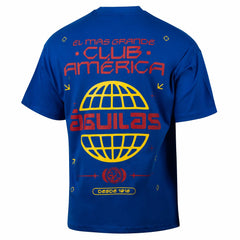 Club America Sport Design Sweden Worldwide Oversized T-Shirt Royal sale