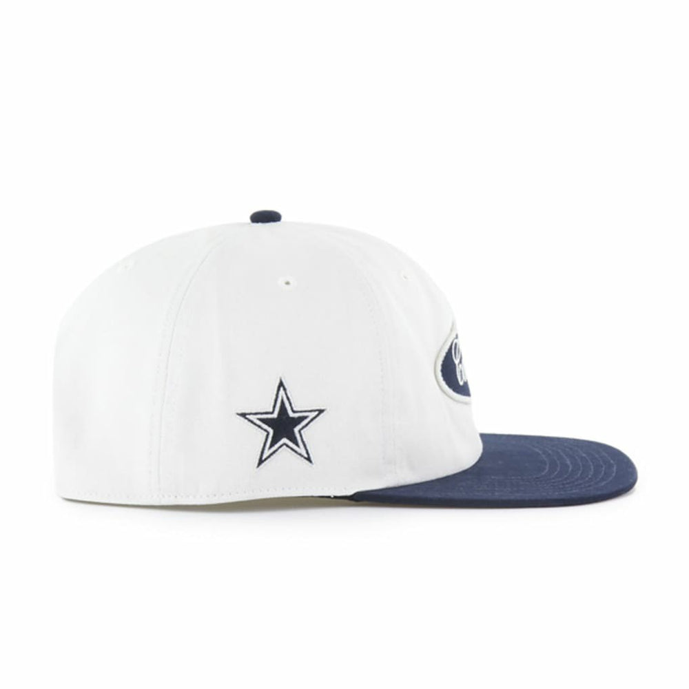 Dallas Cowboys '47 Foundational Captain Snapback Hat White/Navy