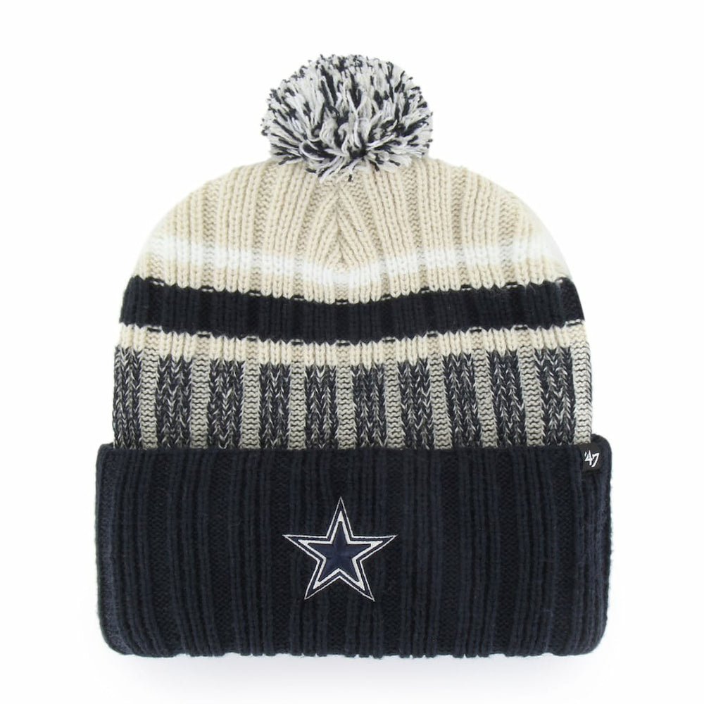 Dallas Cowboys '47 Long Range Cuffed Knit Hat with Pom Navy