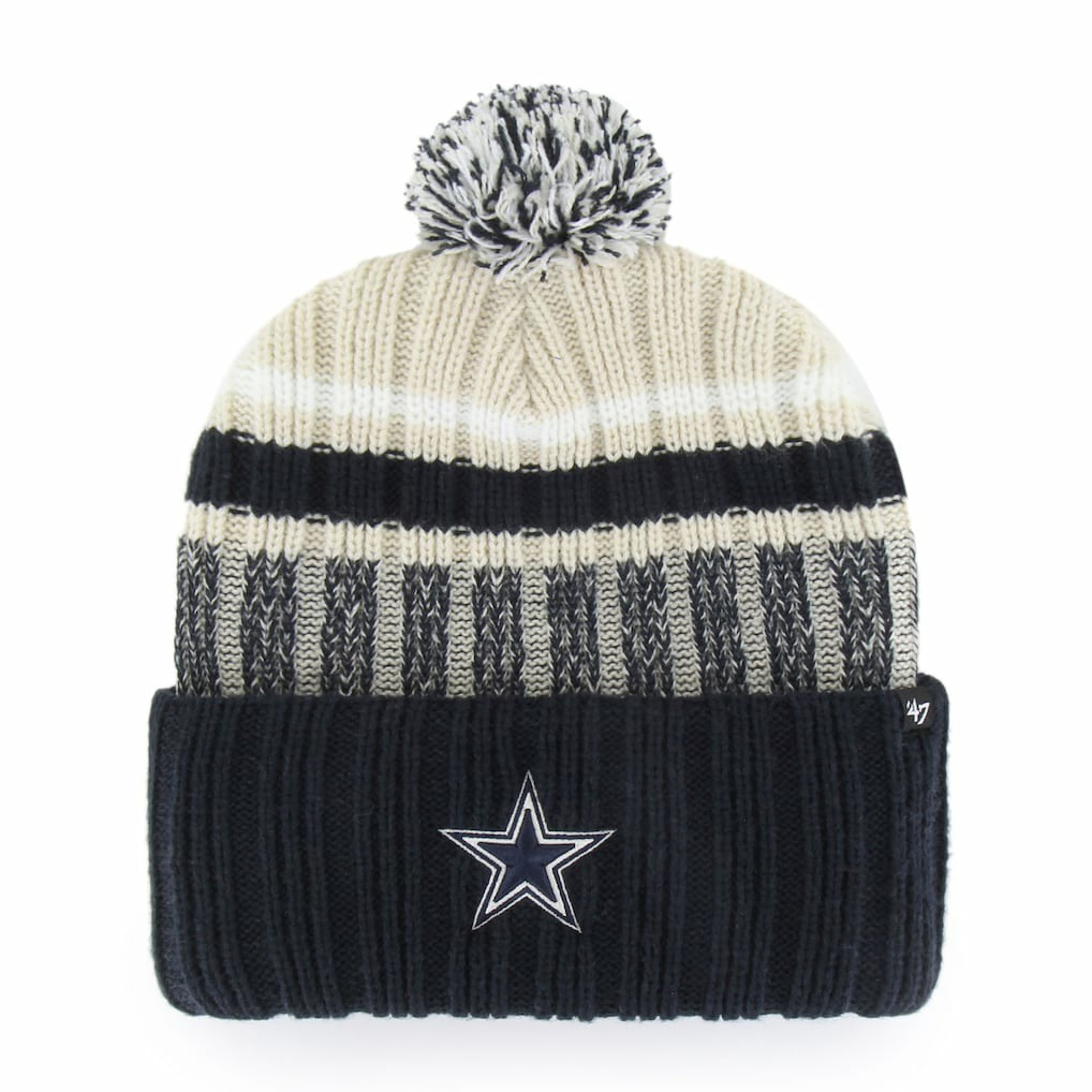 Dallas Cowboys '47 Long Range Cuffed Knit Hat with Pom Navy