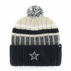 Dallas Cowboys '47 Long Range Cuffed Knit Hat with Pom Navy