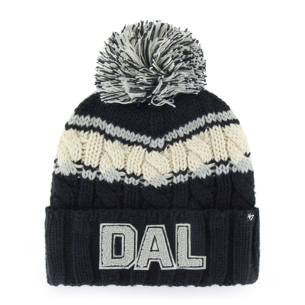 Dallas Cowboys '47 Women's Emma Cuffed Knit Hat with Pom Navy