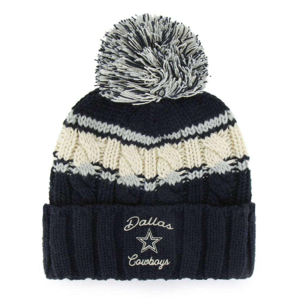 Dallas Cowboys '47 Women's Emma Cuffed Knit Hat with Pom Navy
