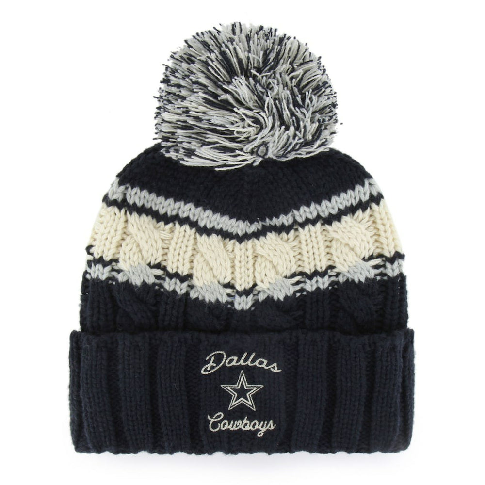 Dallas Cowboys '47 Women's Emma Cuffed Knit Hat with Pom Navy