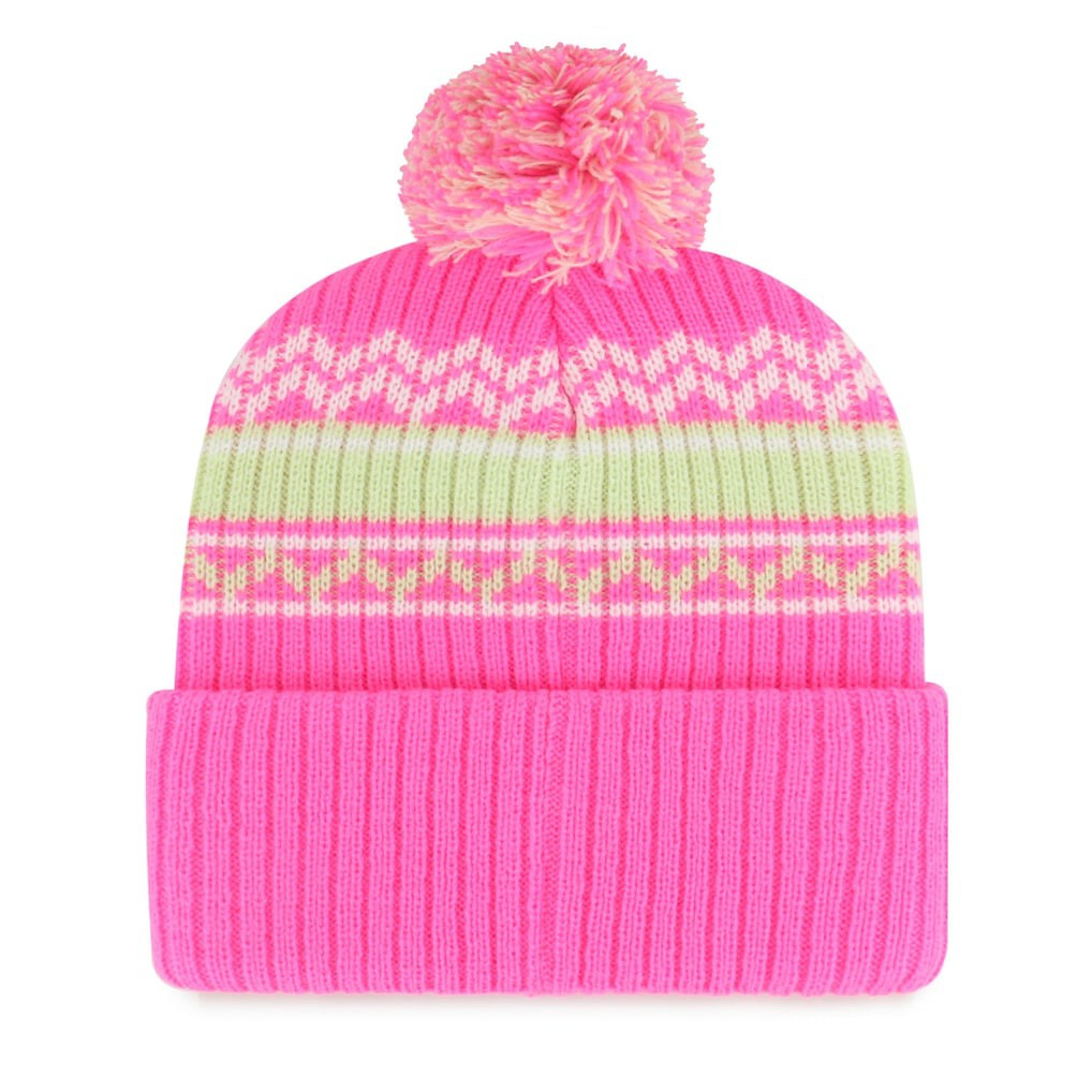 Dallas Cowboys '47 Girls Youth Polar Vortex Cuffed Knit Hat with Pom Pink