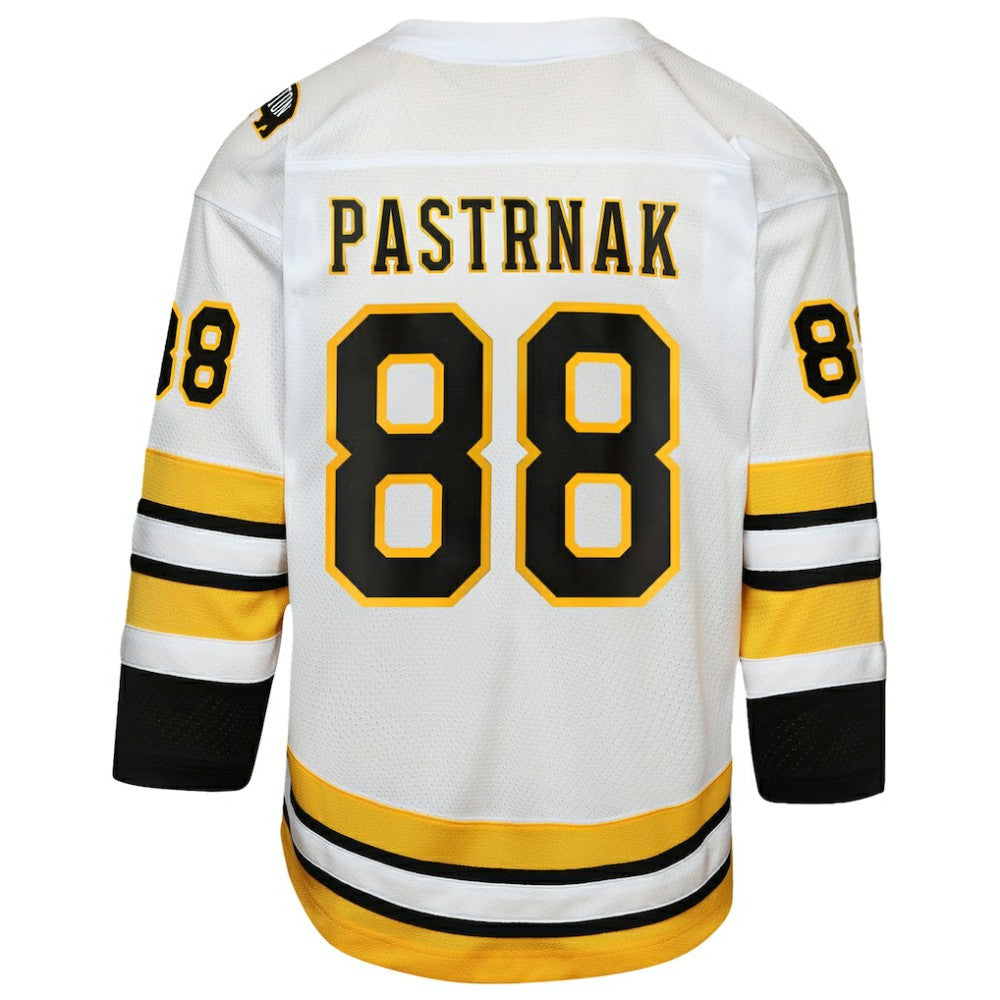 NHL David Pastrnak Boston Bruins Youth Home Replica Player Jersey - White