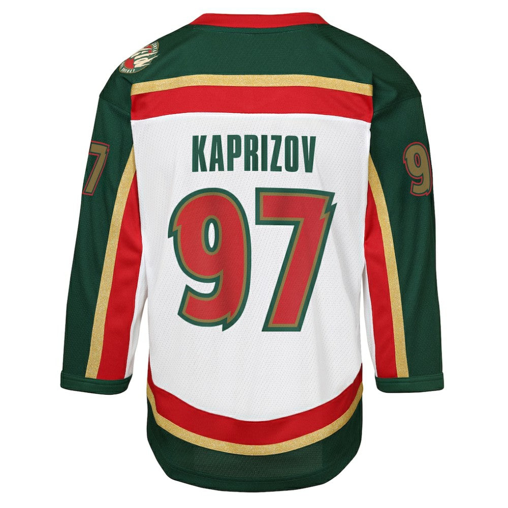 NHL Kirill Kaprizov Minnesota Wild Youth 25th Anniversary Replica Player Jersey - White