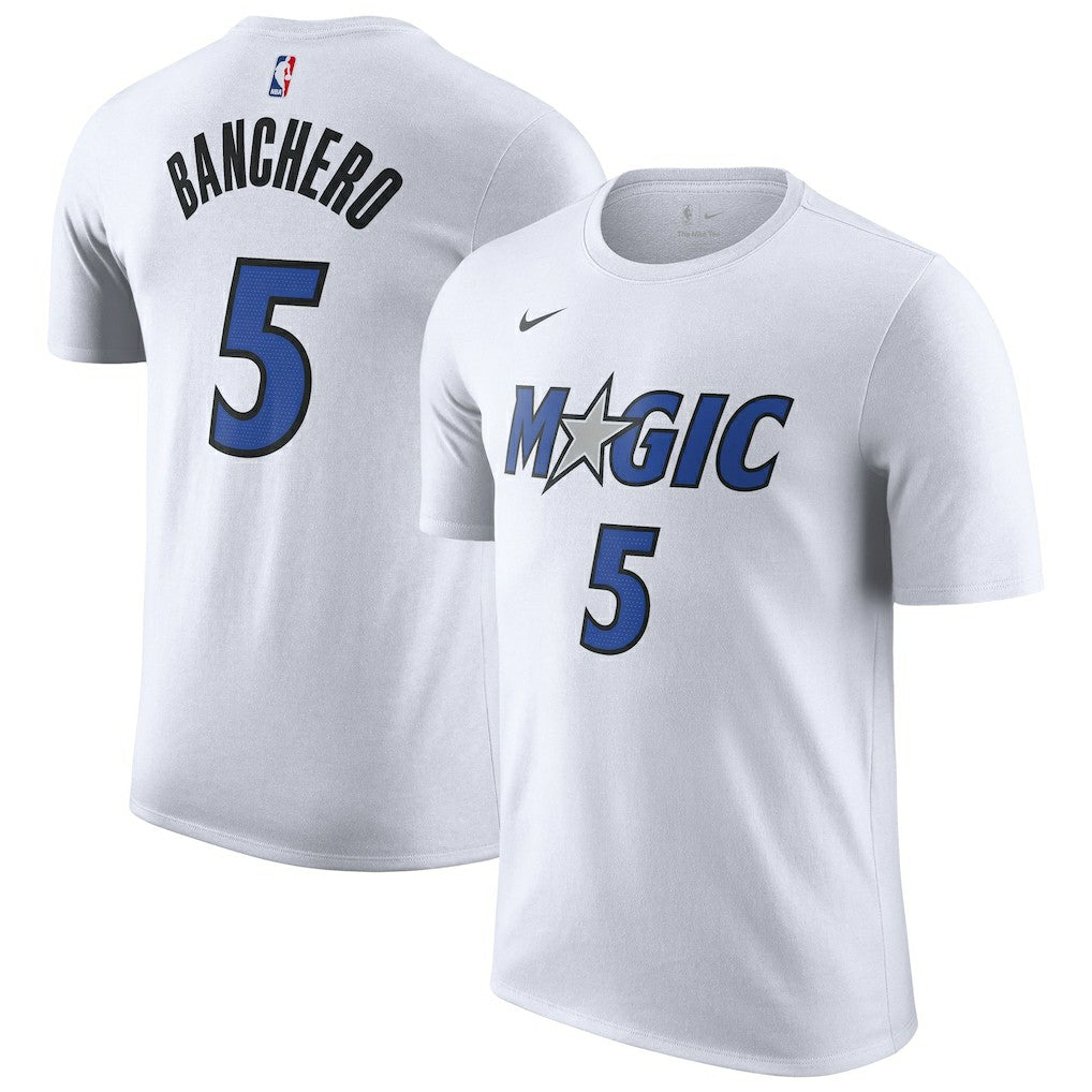 Paolo Banchero Orlando Magic Association Edition Name & Number T-Shirt White