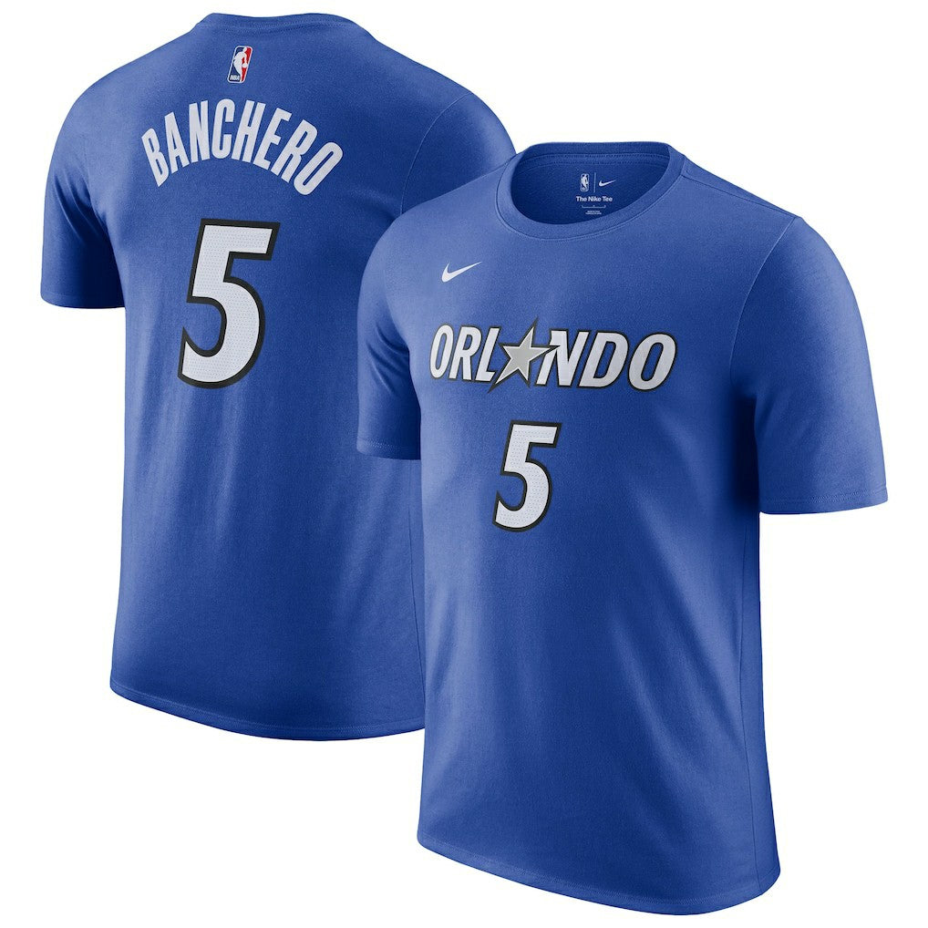 Paolo Banchero Orlando Magic Icon Edition Name & Number T-Shirt Blue
