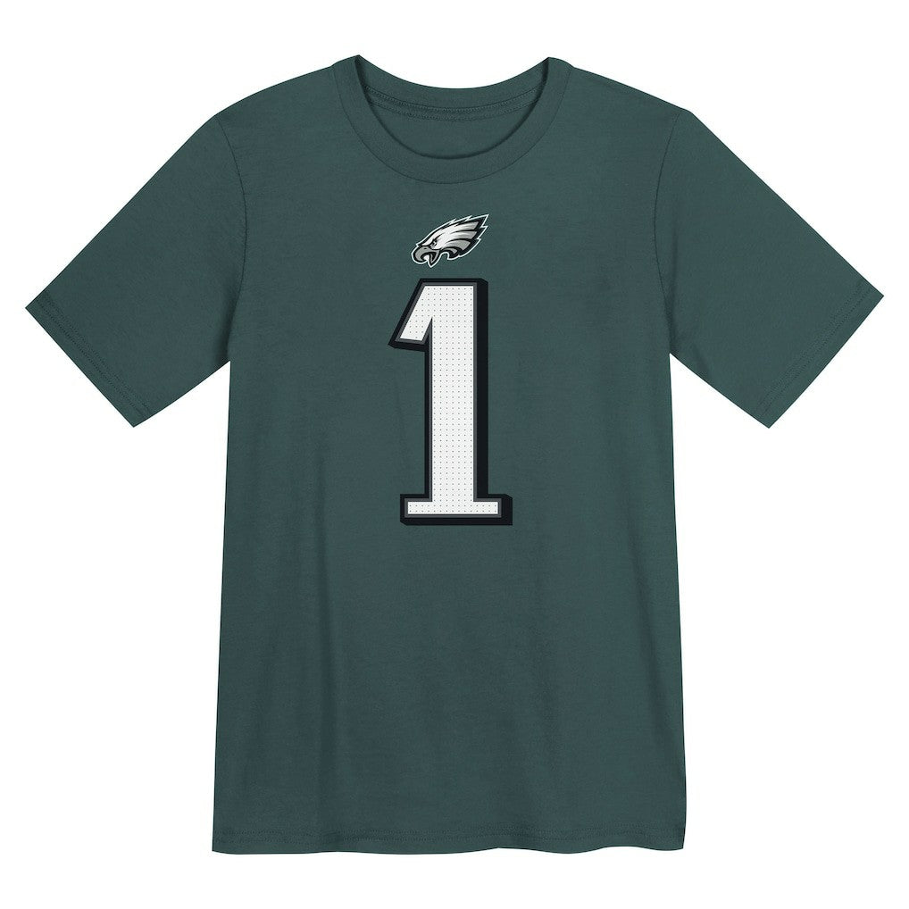 Jalen Hurts Philadelphia Eagles Preschool Player Name & Number T-Shirt Midnight Green