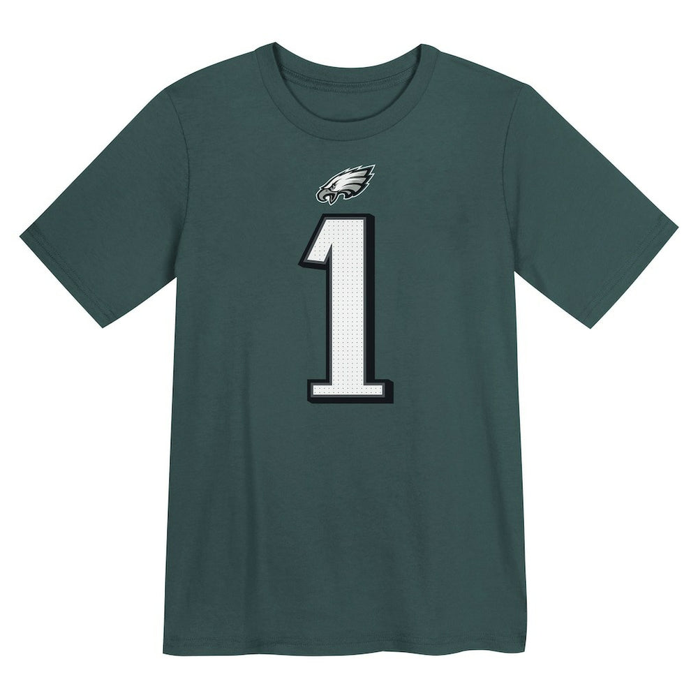 Jalen Hurts Philadelphia Eagles Preschool Player Name & Number T-Shirt Midnight Green