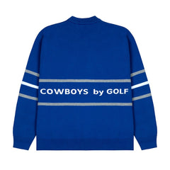 Dallas Cowboys GOLF WANG Jacquard Pullover Sweater Blue