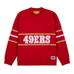 San Francisco 49ers GOLF WANG Jacquard Pullover Sweater Scarlet