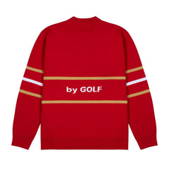 San Francisco 49ers GOLF WANG Jacquard Pullover Sweater Scarlet