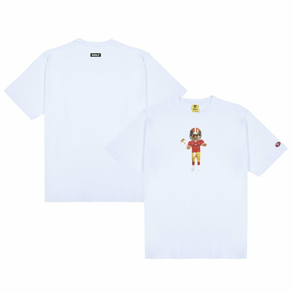 San Francisco 49ers GOLF WANG Bobblehead T-Shirt White
