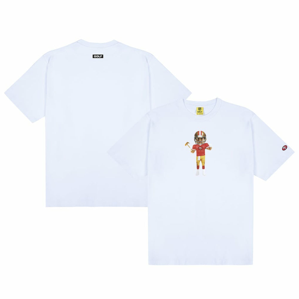 San Francisco 49ers GOLF WANG Bobblehead T-Shirt White