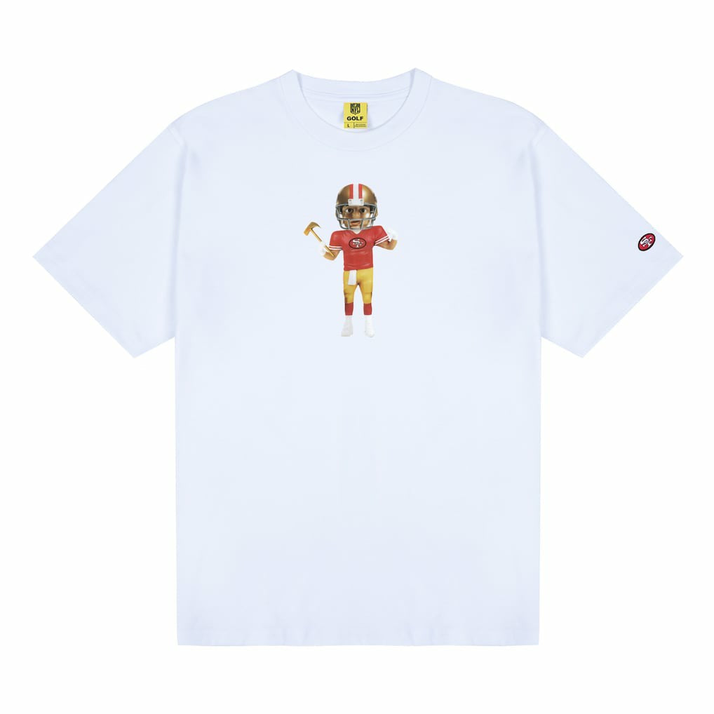 San Francisco 49ers GOLF WANG Bobblehead T-Shirt White