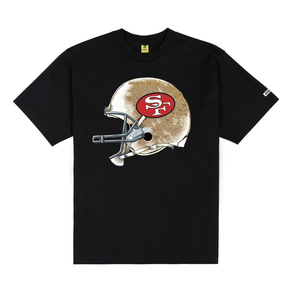San Francisco 49ers GOLF WANG Helmet T-Shirt Black