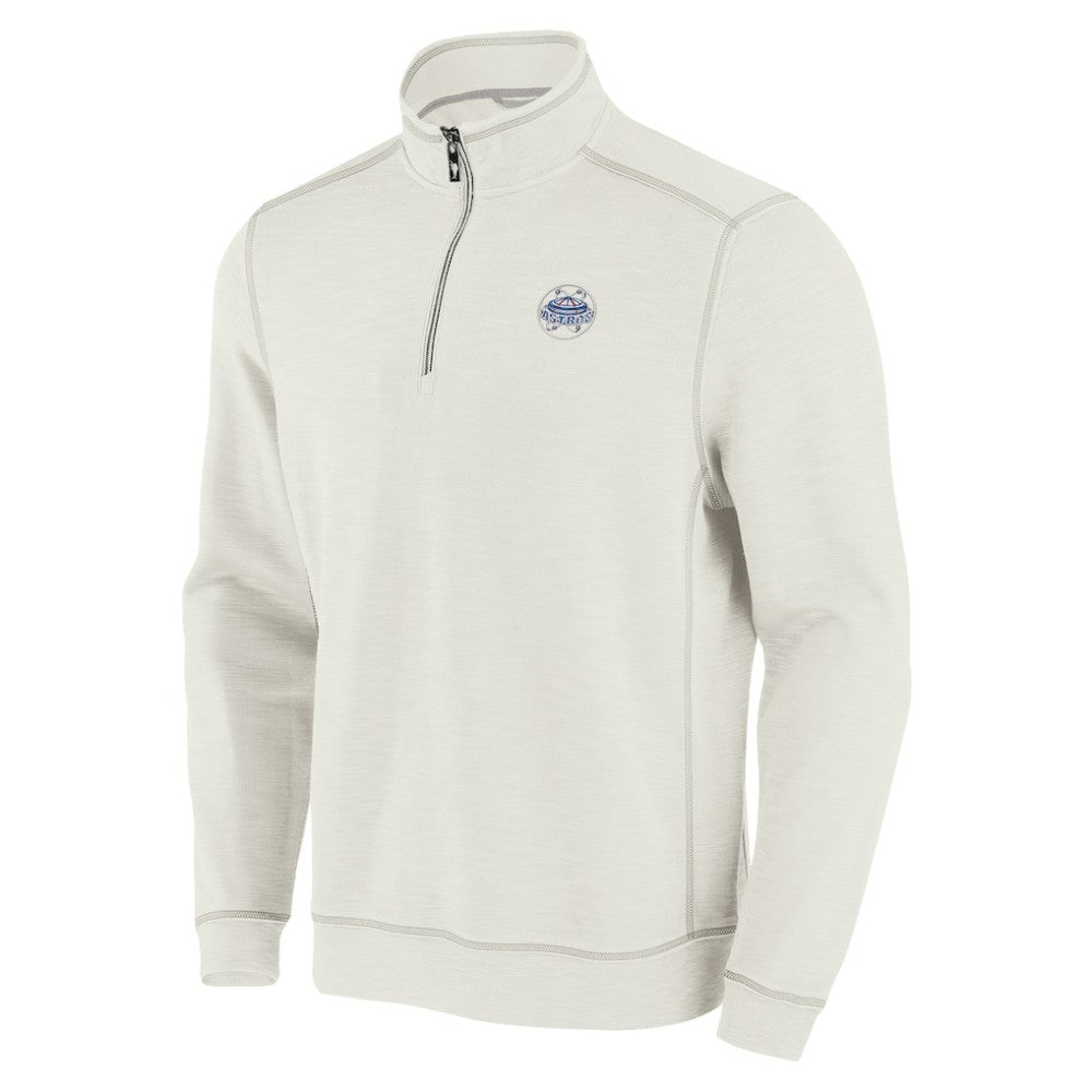 Houston Astros Tommy Bahama Sport Tobago Bay Tri-Blend Half-Zip Sweatshirt - Cream Sweatshirts