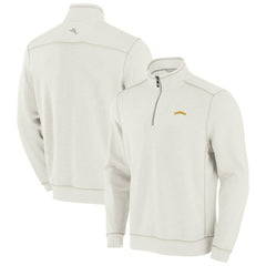 San Diego Padres Tommy Bahama Sport Tobago Bay Tri-Blend Half-Zip Sweatshirt - Cream Sweatshirts