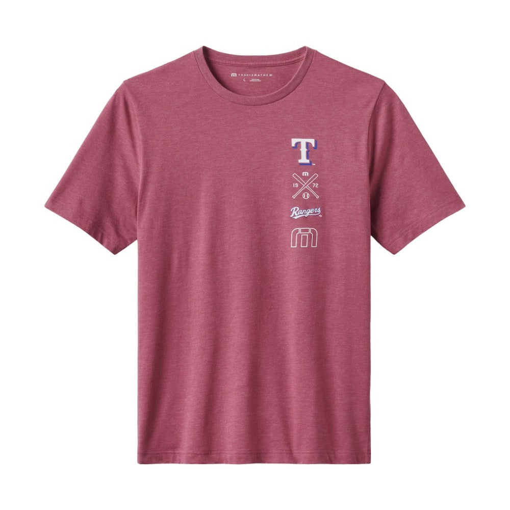 Texas Rangers TravisMathew Sunset Slam 2.0 T-Shirt - Heather Red T-shirts