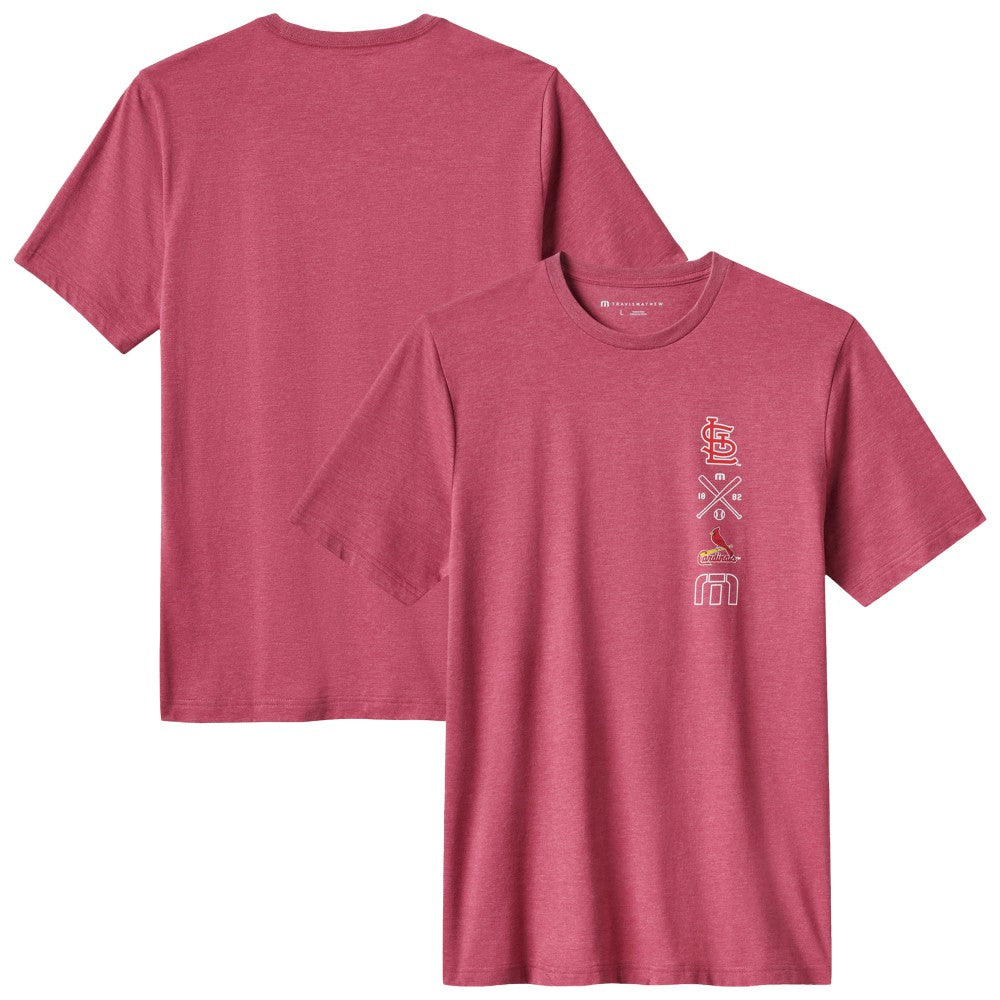 St. Louis Cardinals TravisMathew Sunset Slam 2.0 T-Shirt - Heather Red T-shirts