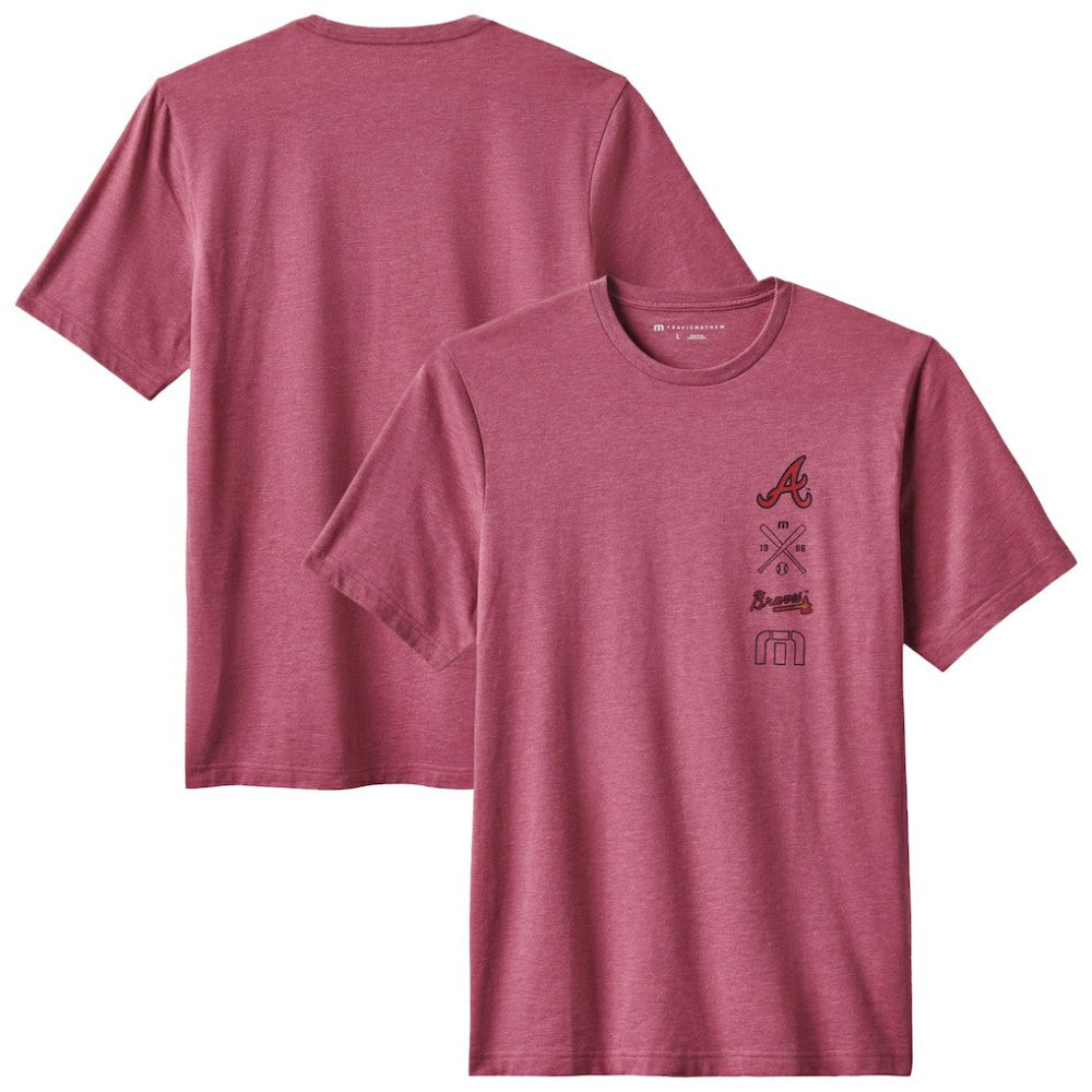 Atlanta Braves TravisMathew Sunset Slam 2.0 T-Shirt - Heather Red T-shirts