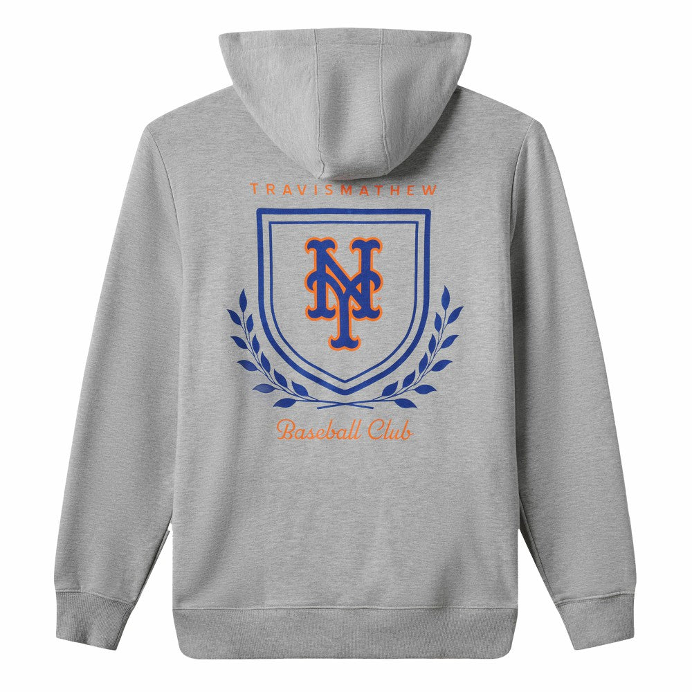 New York Mets TravisMathew Fleece Stadium Hoodie - Gray Hoodies