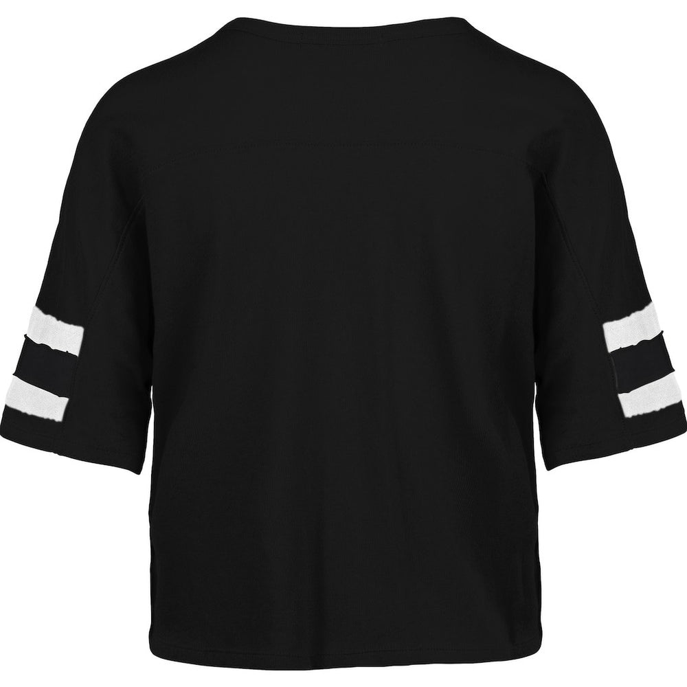 Pittsburgh Steelers '47 Women's Premier Scout Cropped V-Neck T-Shirt Black