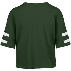 Green Bay Packers '47 Women's Premier Scout Cropped V-Neck T-Shirt Green