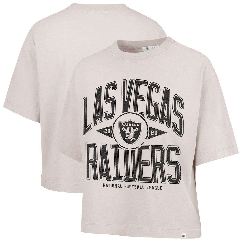 Las Vegas Raiders '47 Women's Cropped Windthrow Ravine T-Shirt Natural