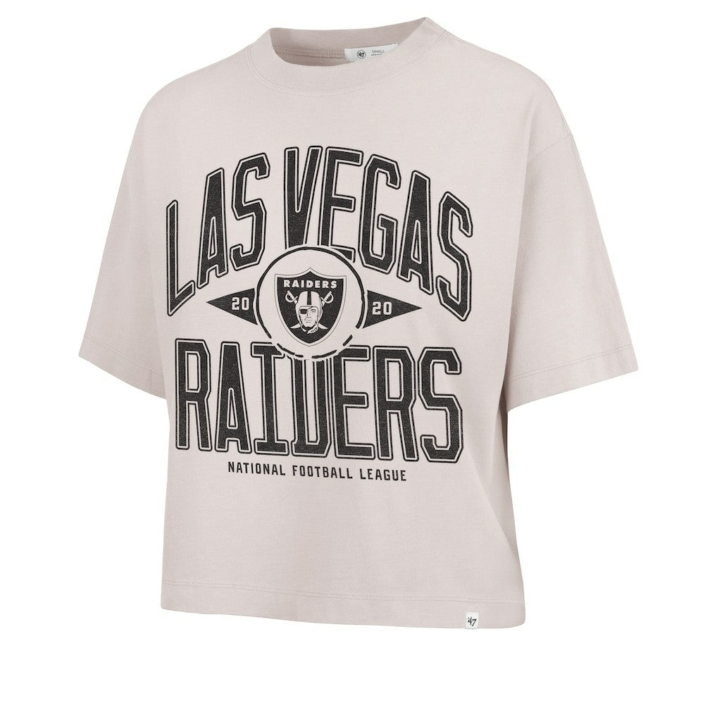 Las Vegas Raiders '47 Women's Cropped Windthrow Ravine T-Shirt Natural