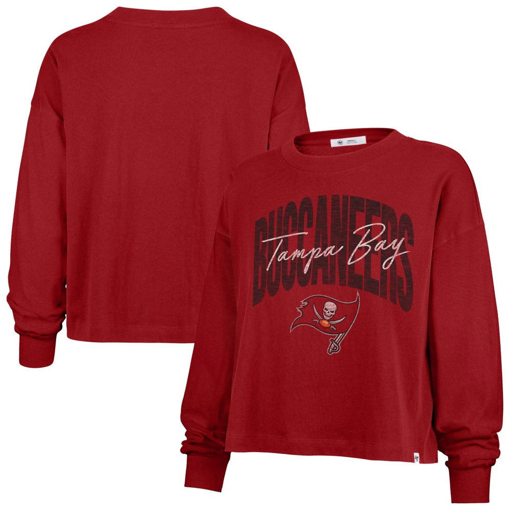 Tampa Bay Buccaneers '47 Women's Muse Sydney Long Sleeve Cropped T-Shirt Red
