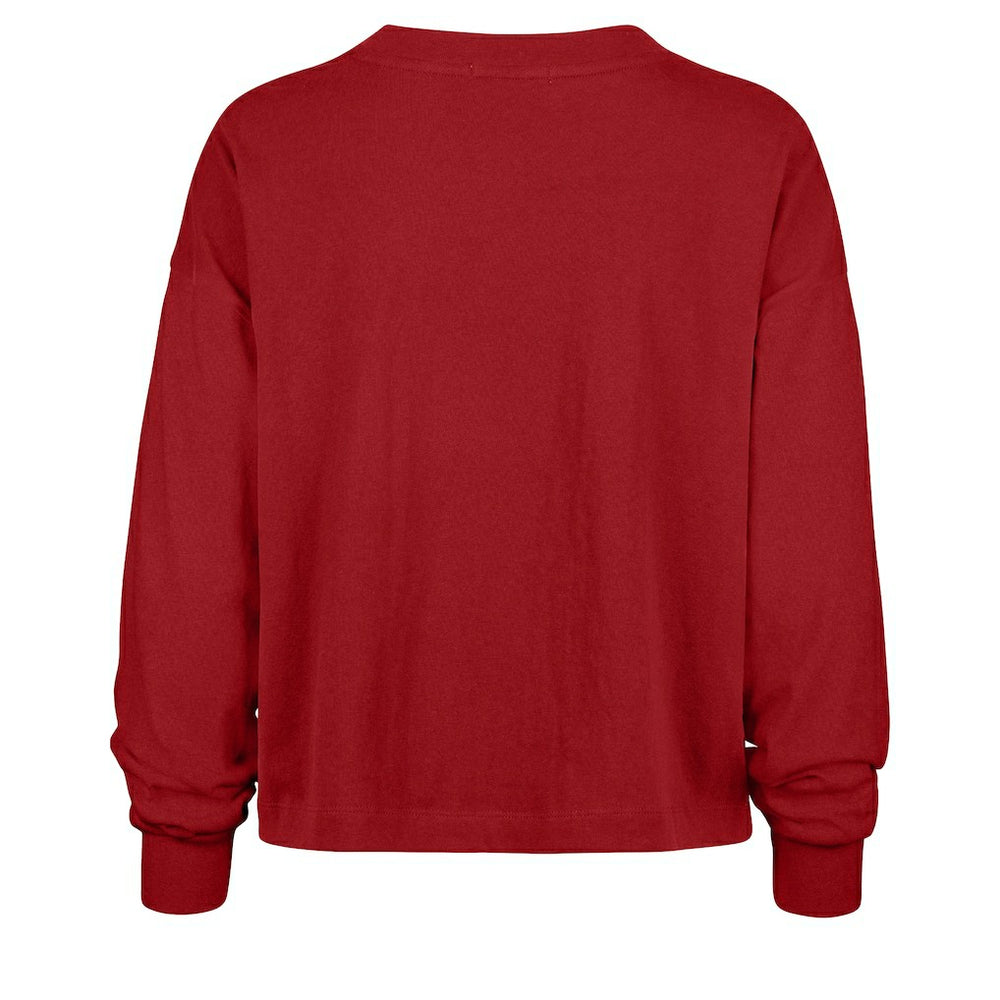 San Francisco 49ers '47 Women's Muse Sydney Long Sleeve Cropped T-Shirt Scarlet