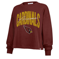 Arizona Cardinals '47 Women's Muse Sydney Long Sleeve Cropped T-Shirt Cardinal