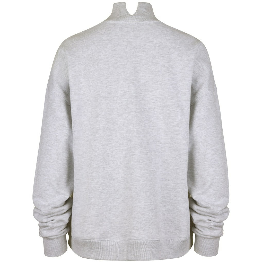 Cleveland Browns '47 Women's Vantage Mock Neck Pullover Sweatshirt Heather Gray
