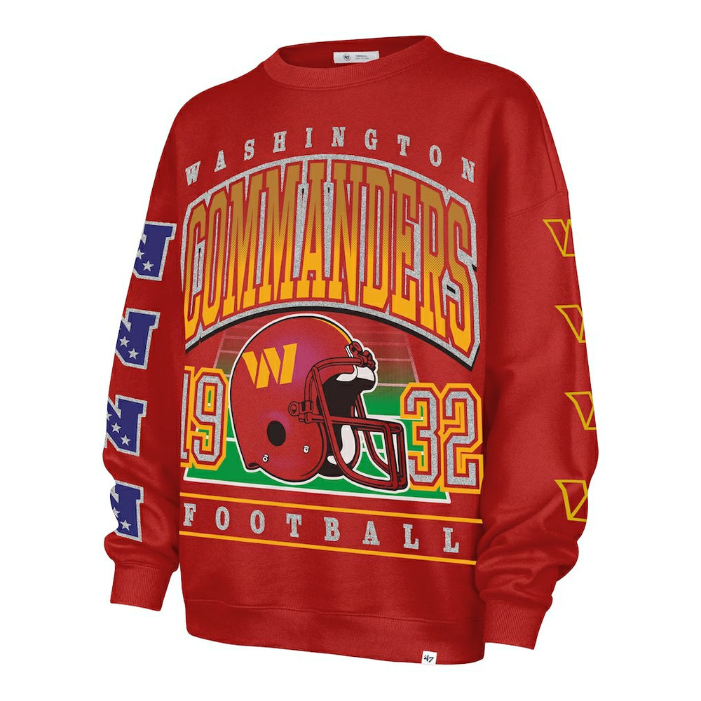 Washington Commanders '47 Women's Go Big Oversized Pullover Sweatshirt Burgundy